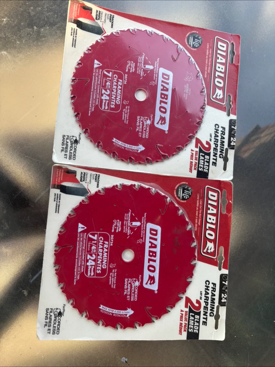 Diablo 7 1/4" 24T Framing Blade 2-Pack image indicator(3)