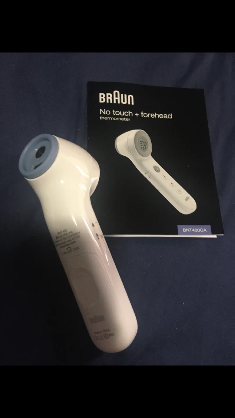 BNIB Braun No touch + forehead thermometer BNT400CA image indicator(4)