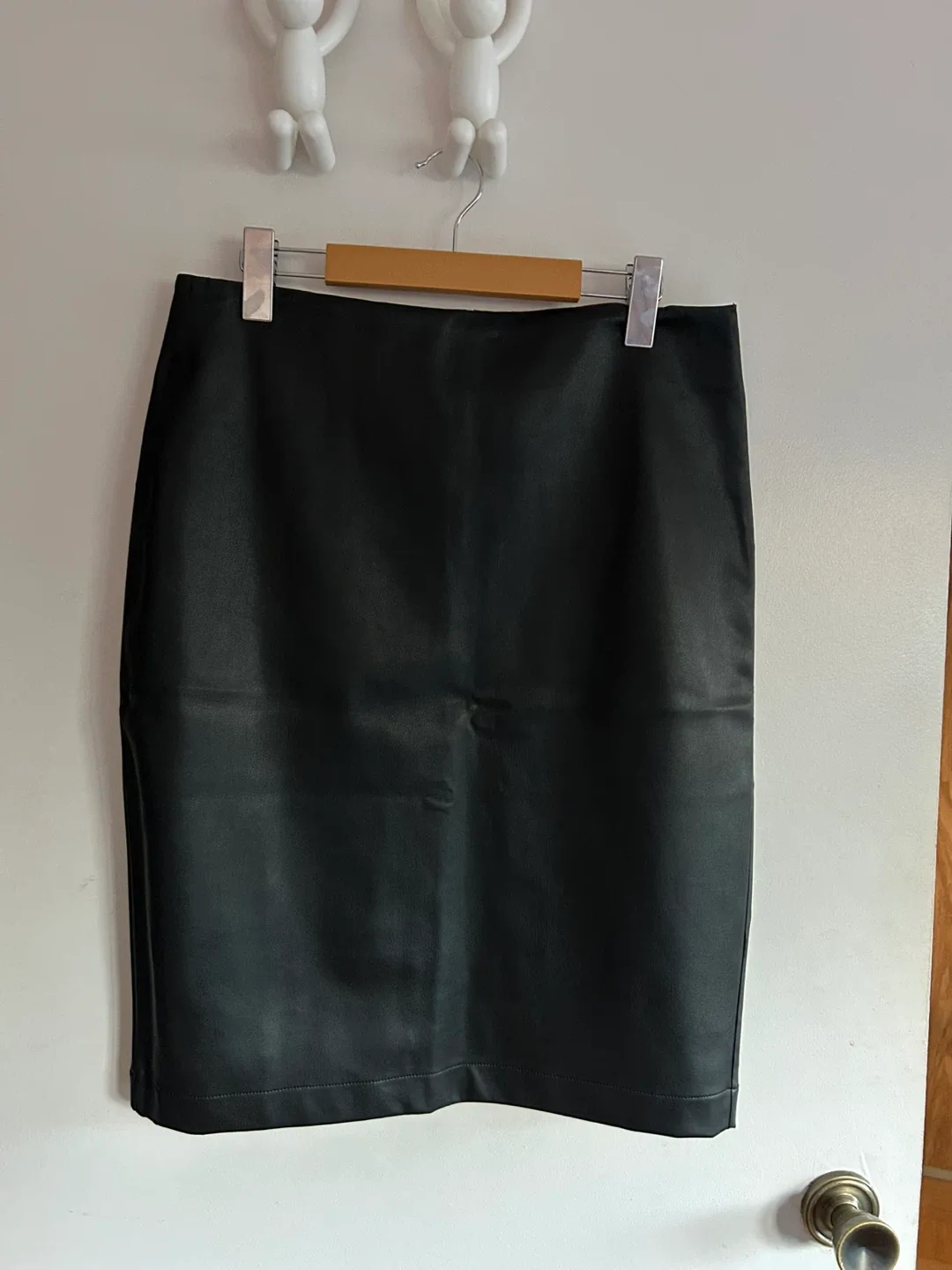 Suzy Shier Black Faux Leather Skirt - 11/12 size thumbnail