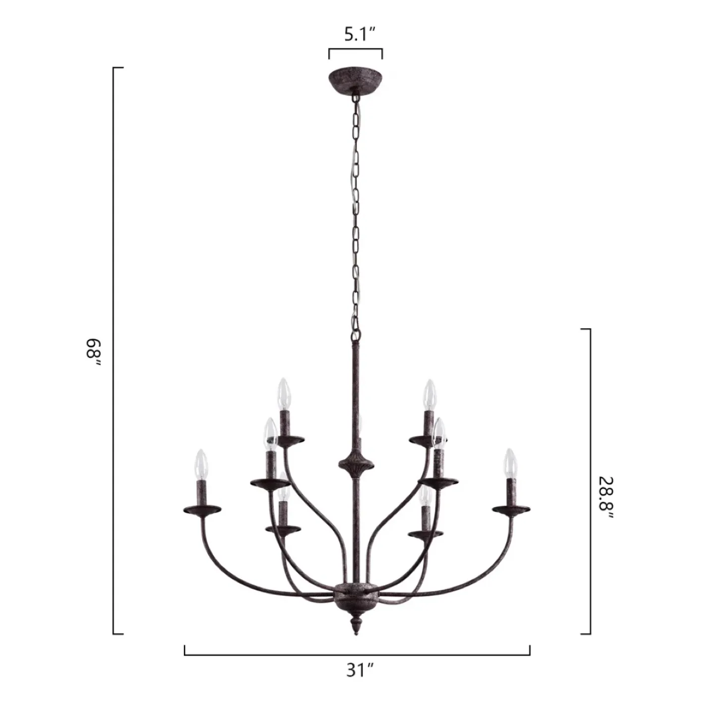 Classic Luxury – Maroneia 9-Light 31’’ Wide Chandelier image indicator(2)