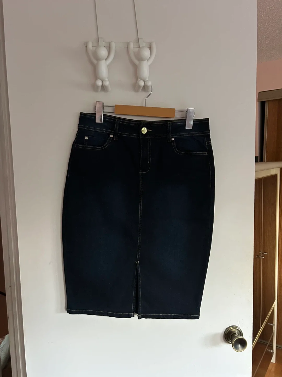 Suzy Shier Dark Wash Denim Skirt, brand new thumbnail