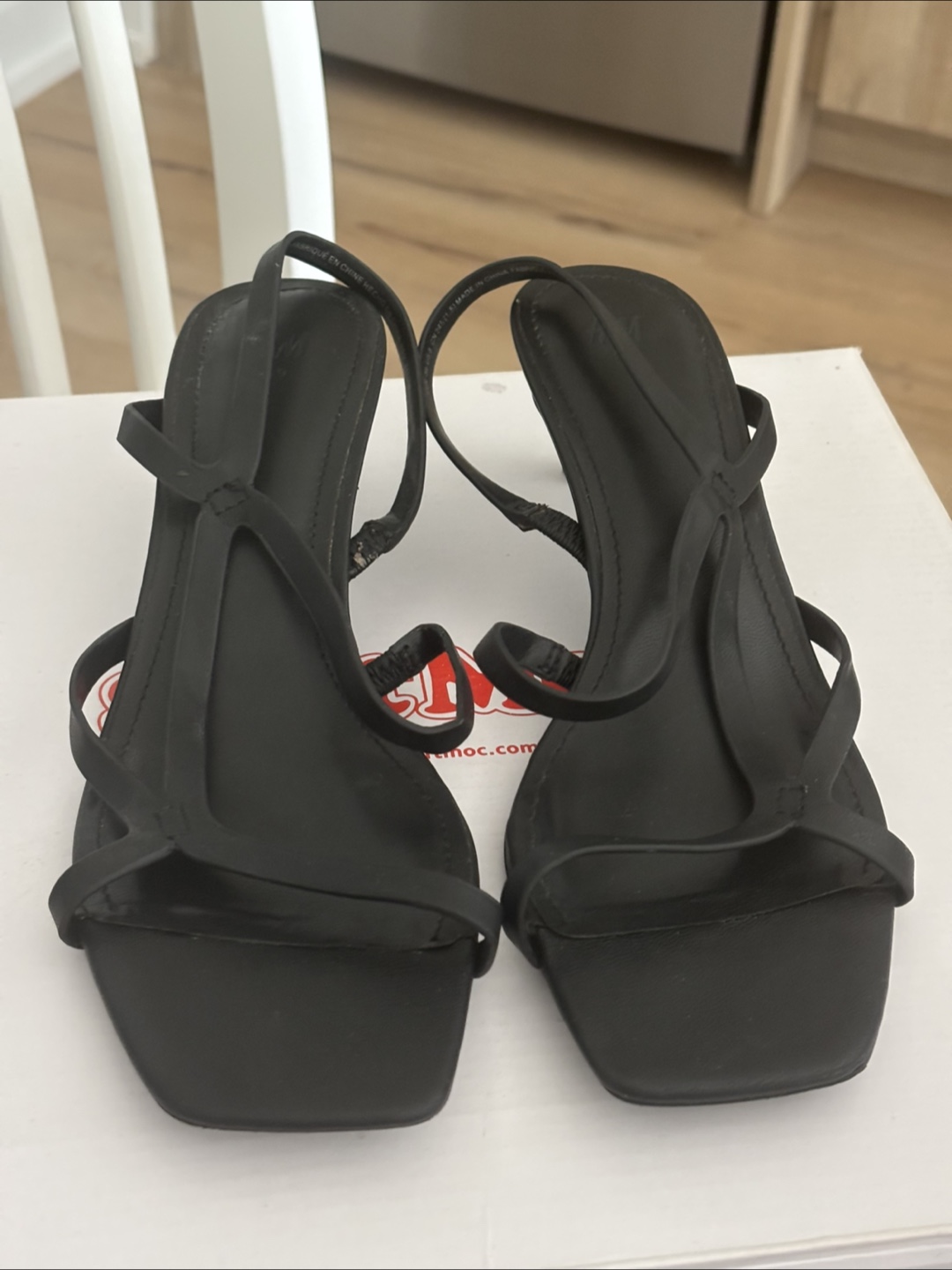 Zara Black Heeled Sandals, Size 7 - photo 2
