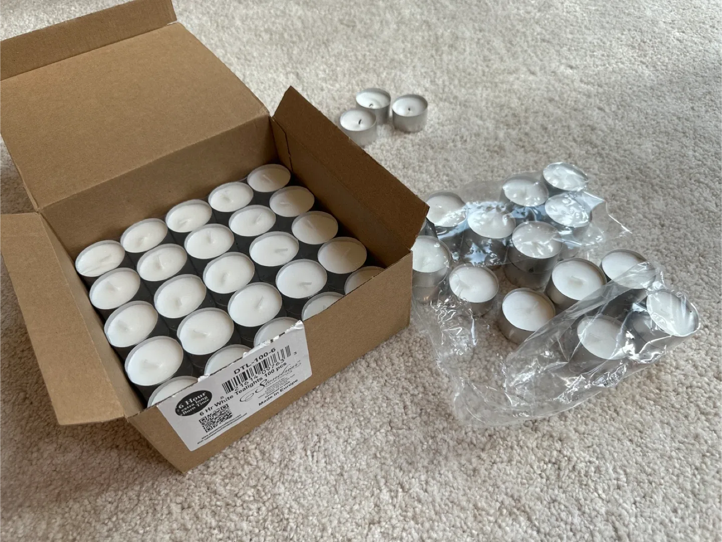 6-Hr White Tea Lights, 75 Pack thumbnail