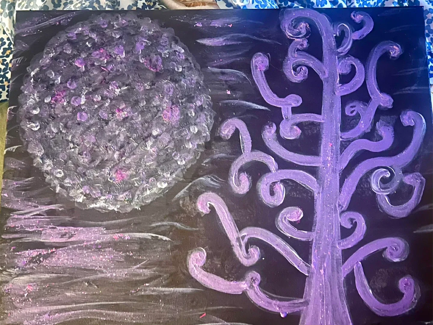 Painting - Moon and Tree thumbnail