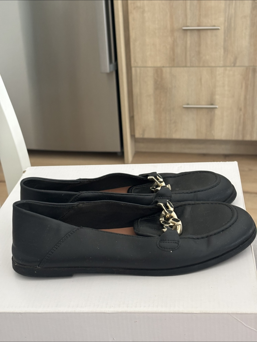 Black Chain Loafers - Size 8 - photo 2