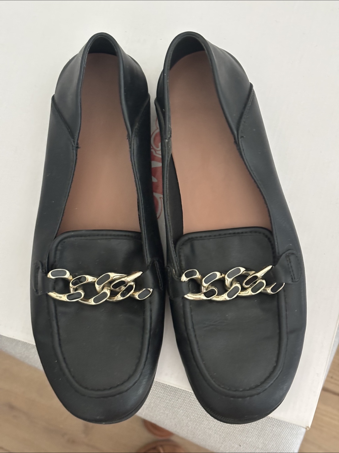 Black Chain Loafers - Size 8