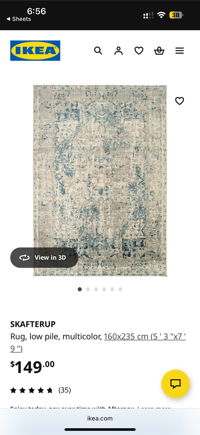 IKEA SKAFTERUP Rug, Low Pile, Multicolor, 5'3"x7'9" - photo 3