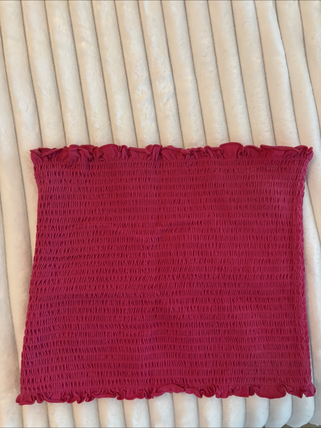 Pink Smocked Tube Top