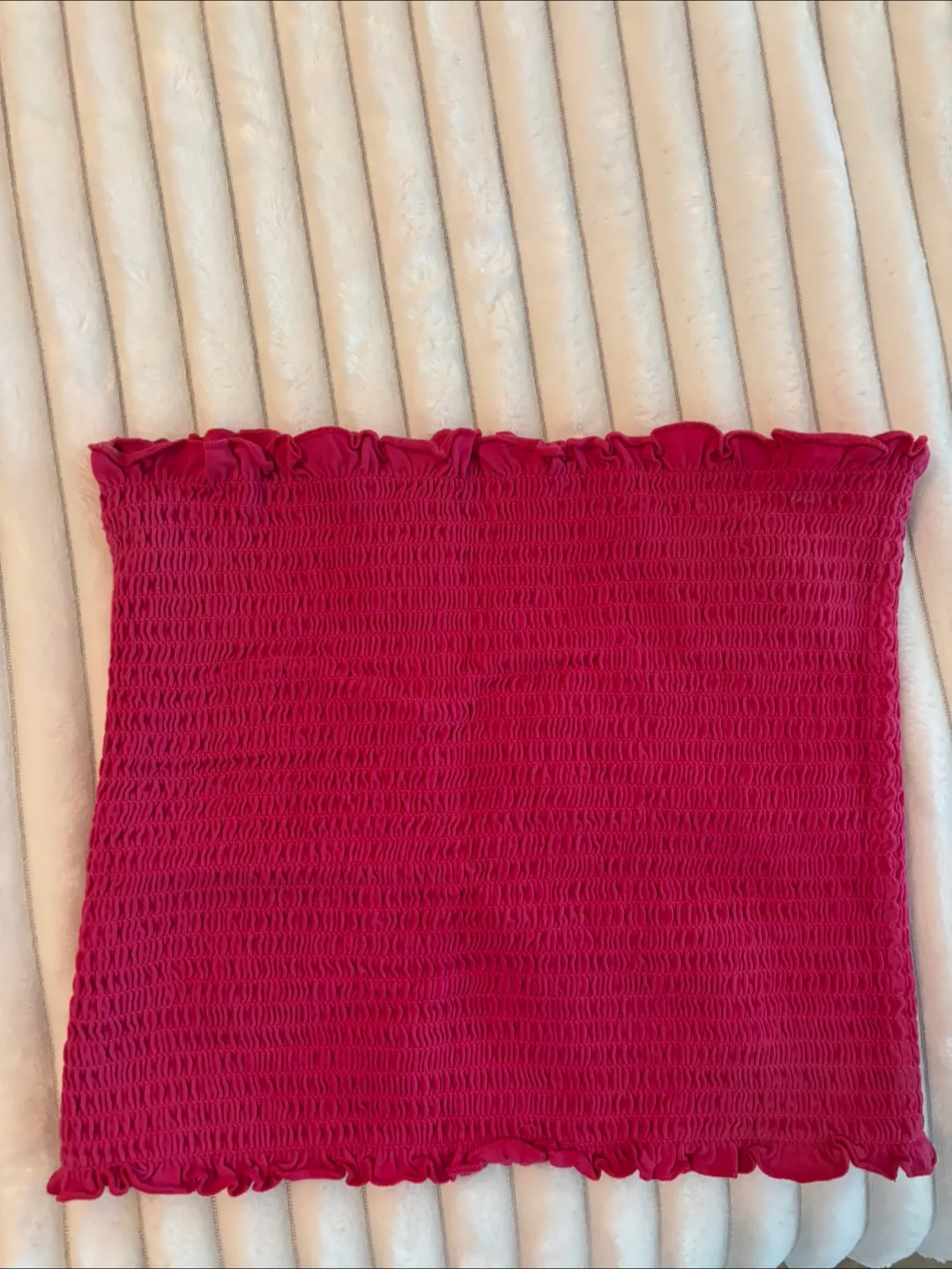 Pink Smocked Tube Top thumbnail