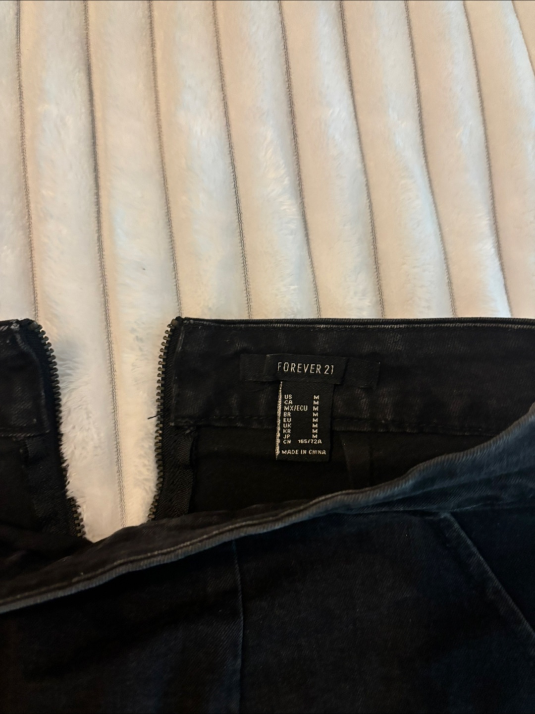 Forever 21 Black Denim Mini Skirt - Size M - photo 2
