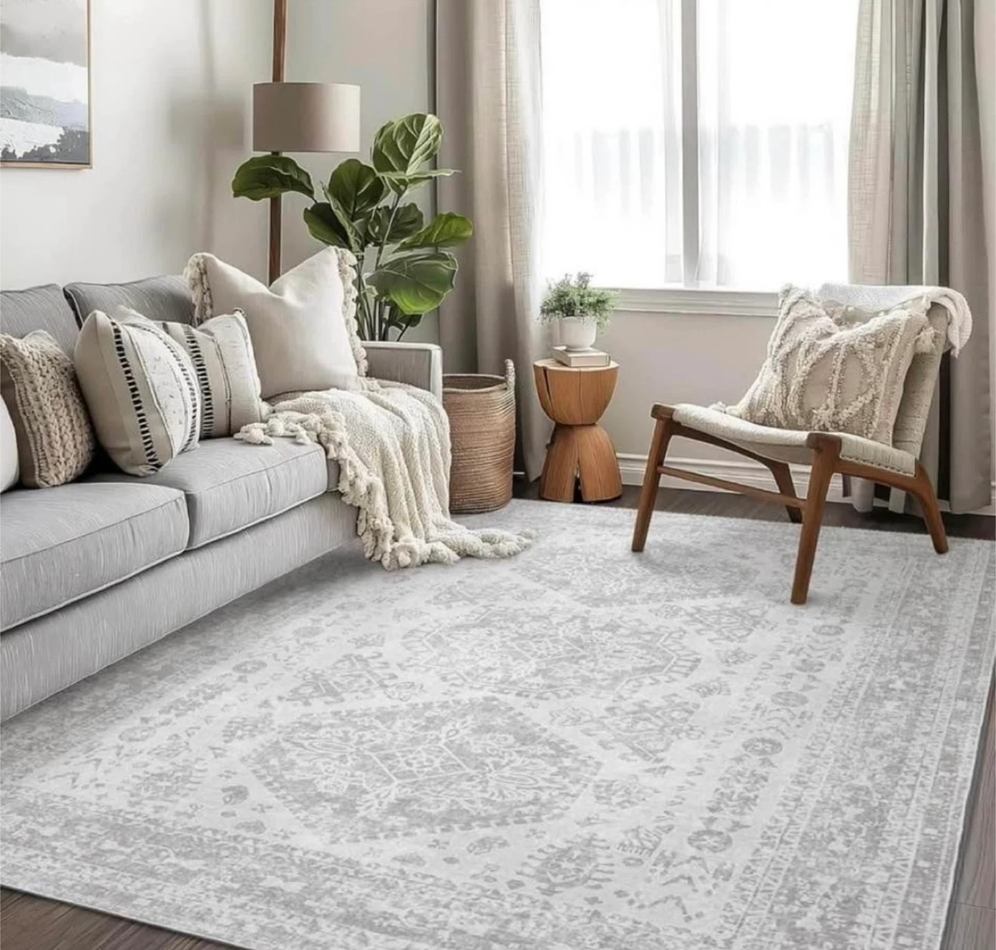 Used Grey Area Rug 8’x10’ - photo 2