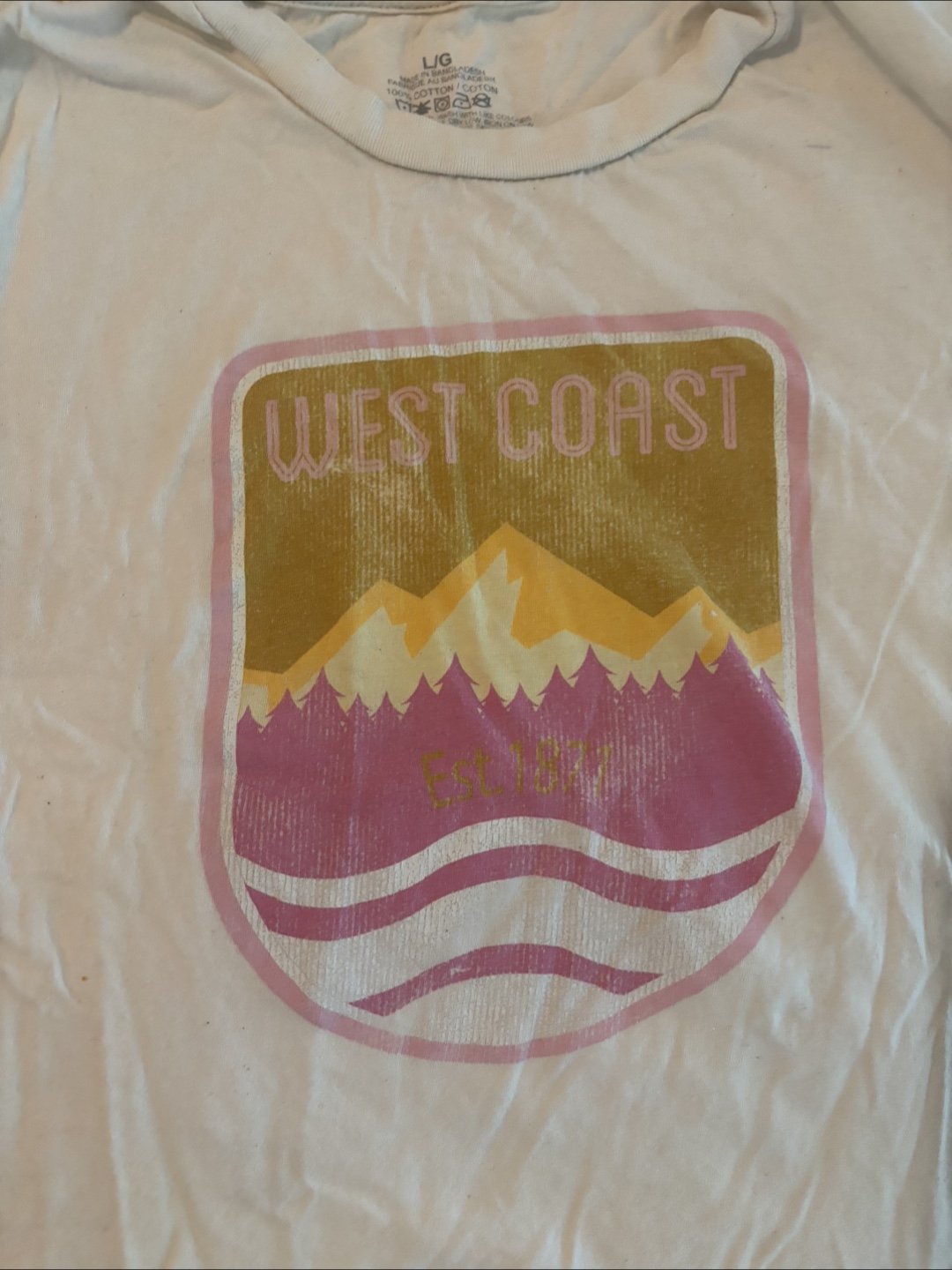 West Coast Graphic T-Shirt - Size Large - photo 3