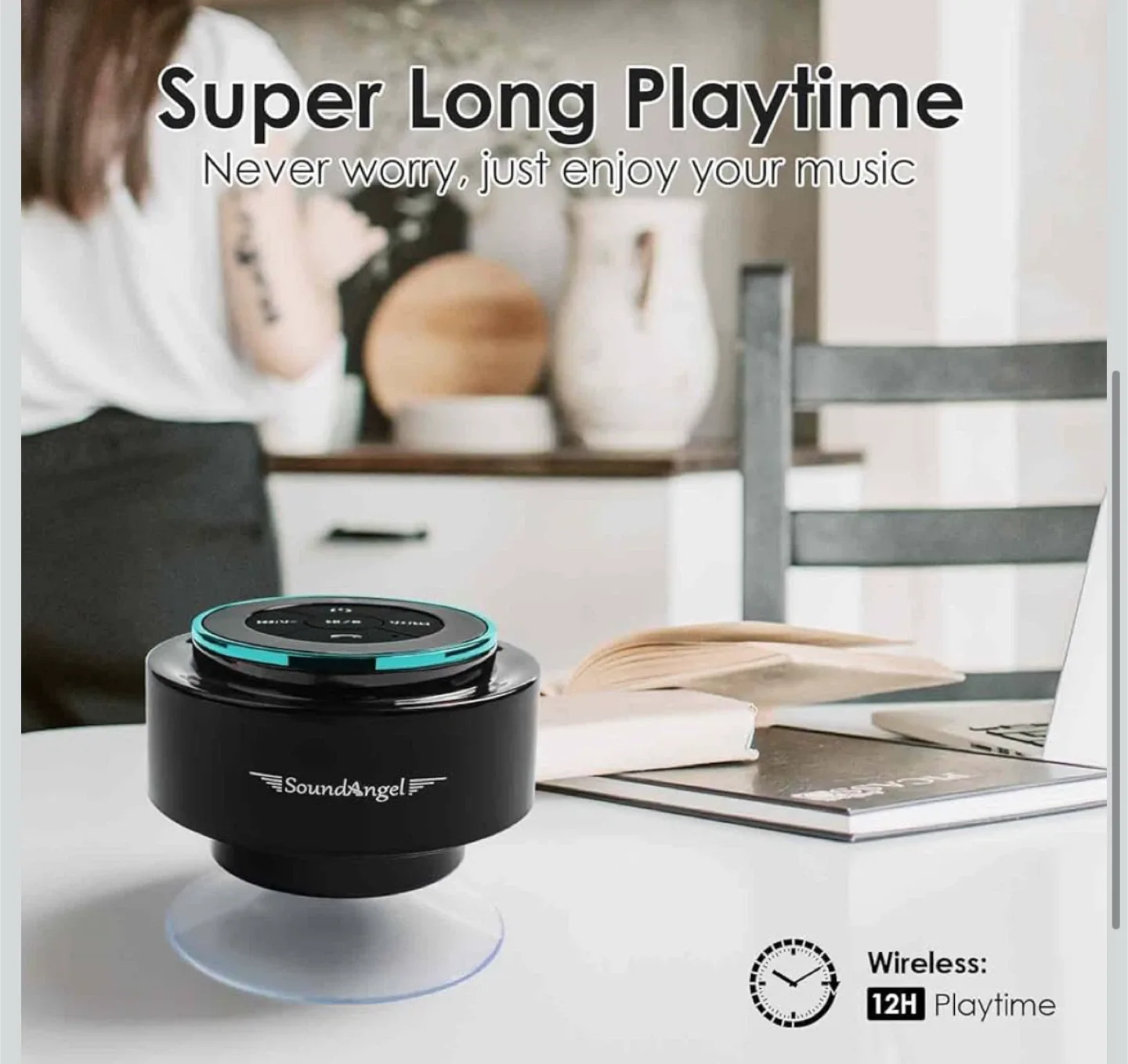 SoundAngel Shower Bluetooth Speaker - Black image indicator(4)