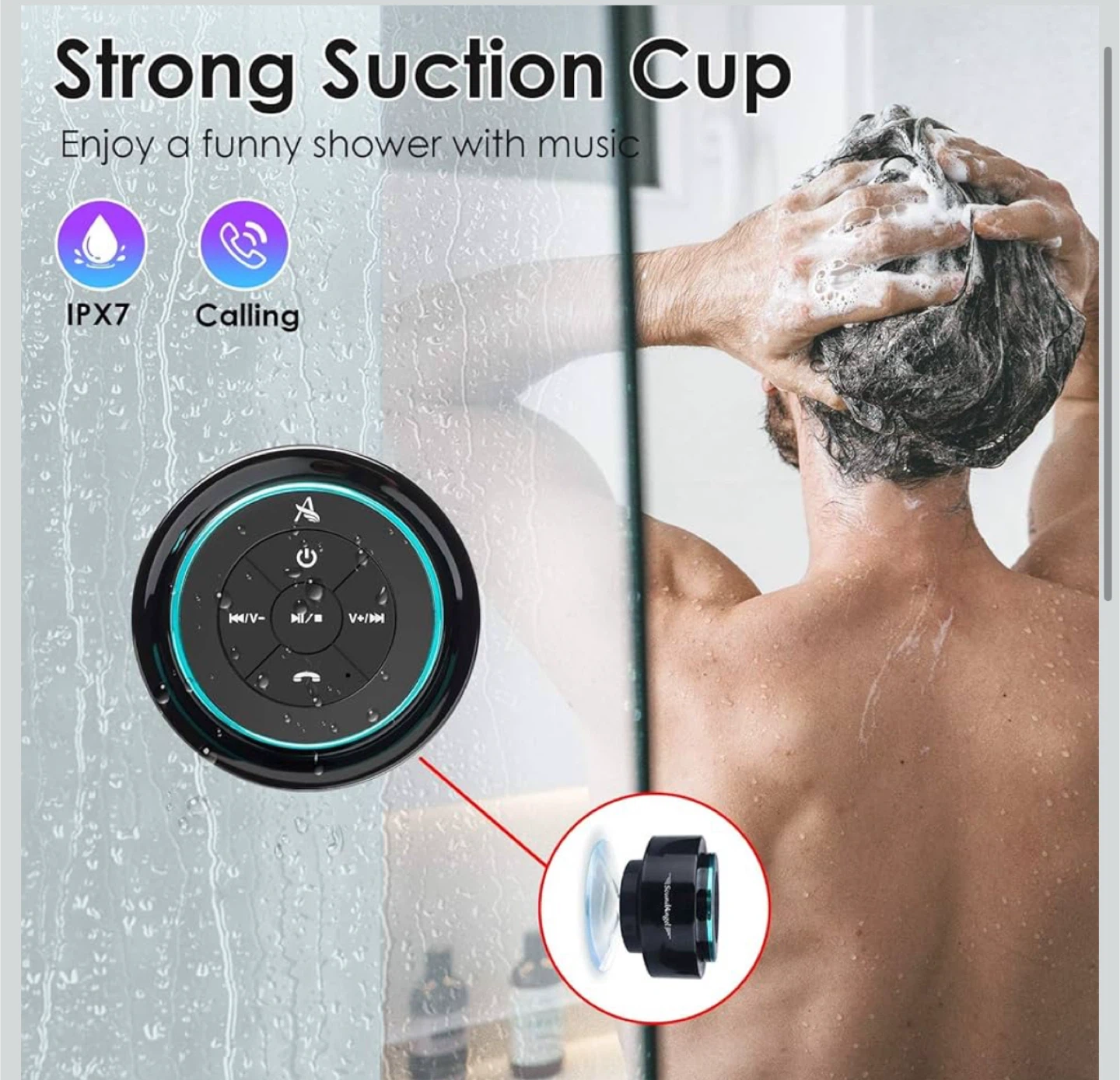 SoundAngel Shower Bluetooth Speaker - Black - photo 3