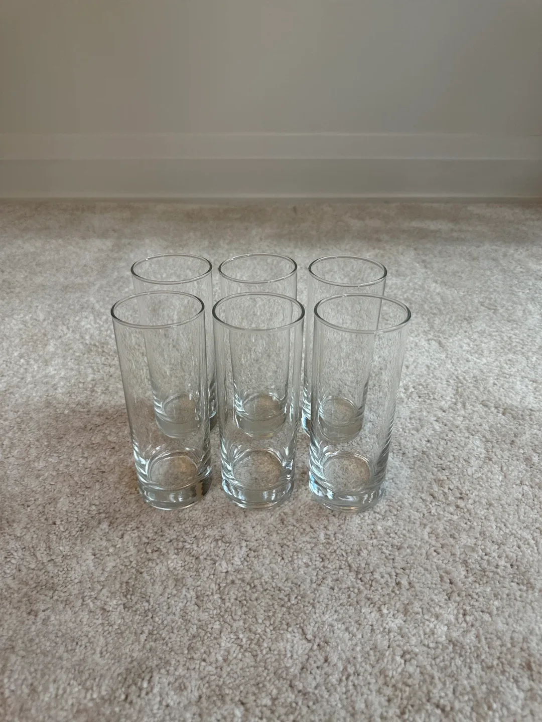 Set of 6 Clear Drinking Glasses thumbnail