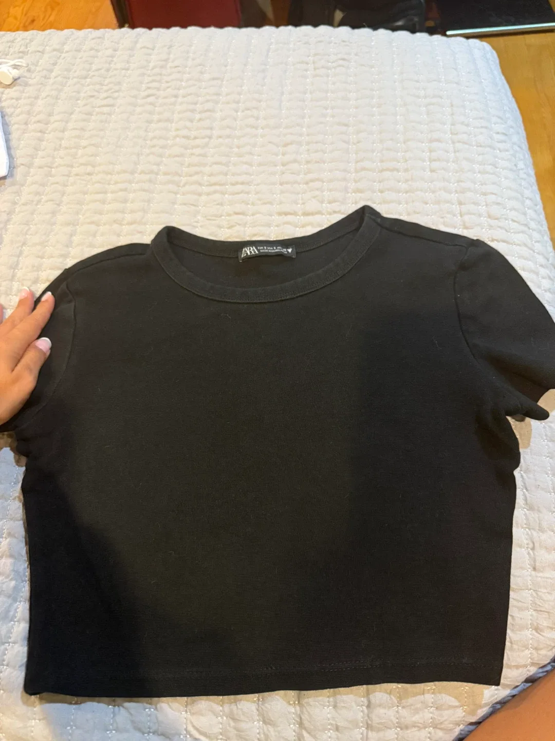 Zara Black Crop Top - Size S thumbnail
