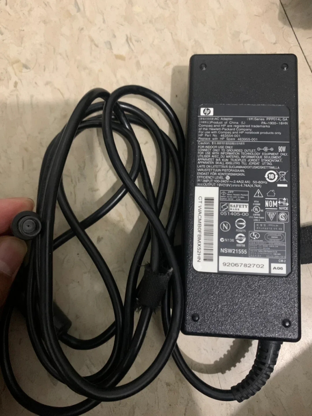 HP 90W AC Adapter PPP014L-SA thumbnail
