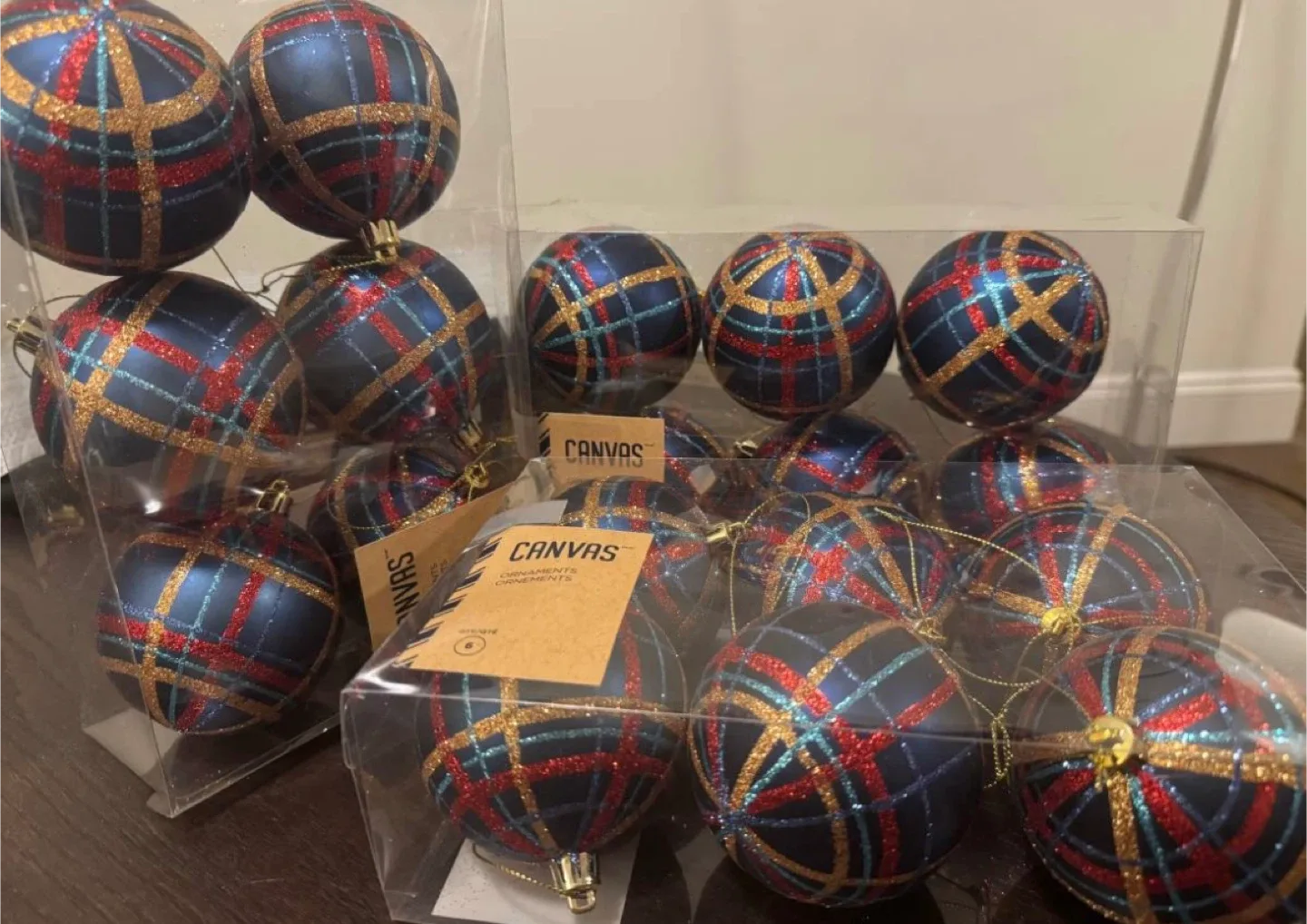 Canvas Christmas Ornaments - Set of 6 image indicator(2)