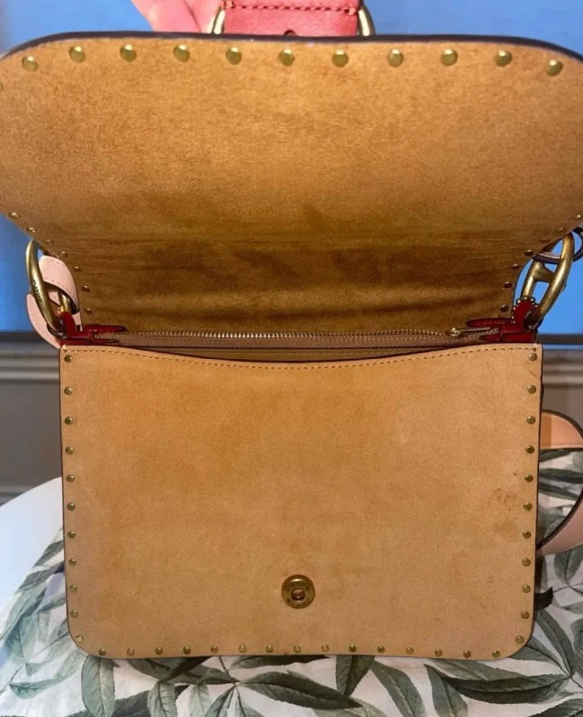 Coach Beat Colorblock Leather and Suede Shoulder Bag image indicator(5)