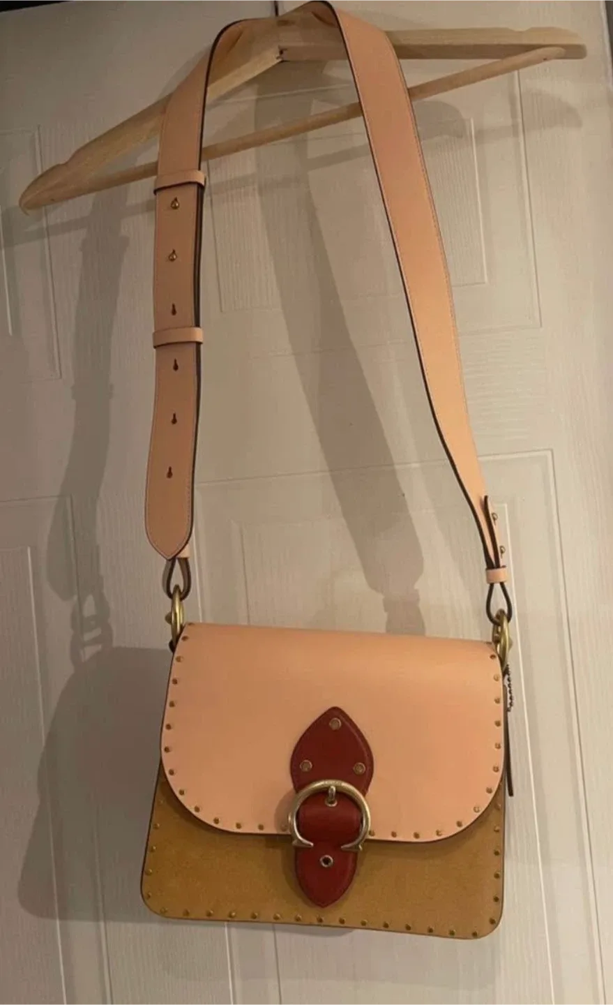 Coach Beat Colorblock Leather and Suede Shoulder Bag image indicator(10)