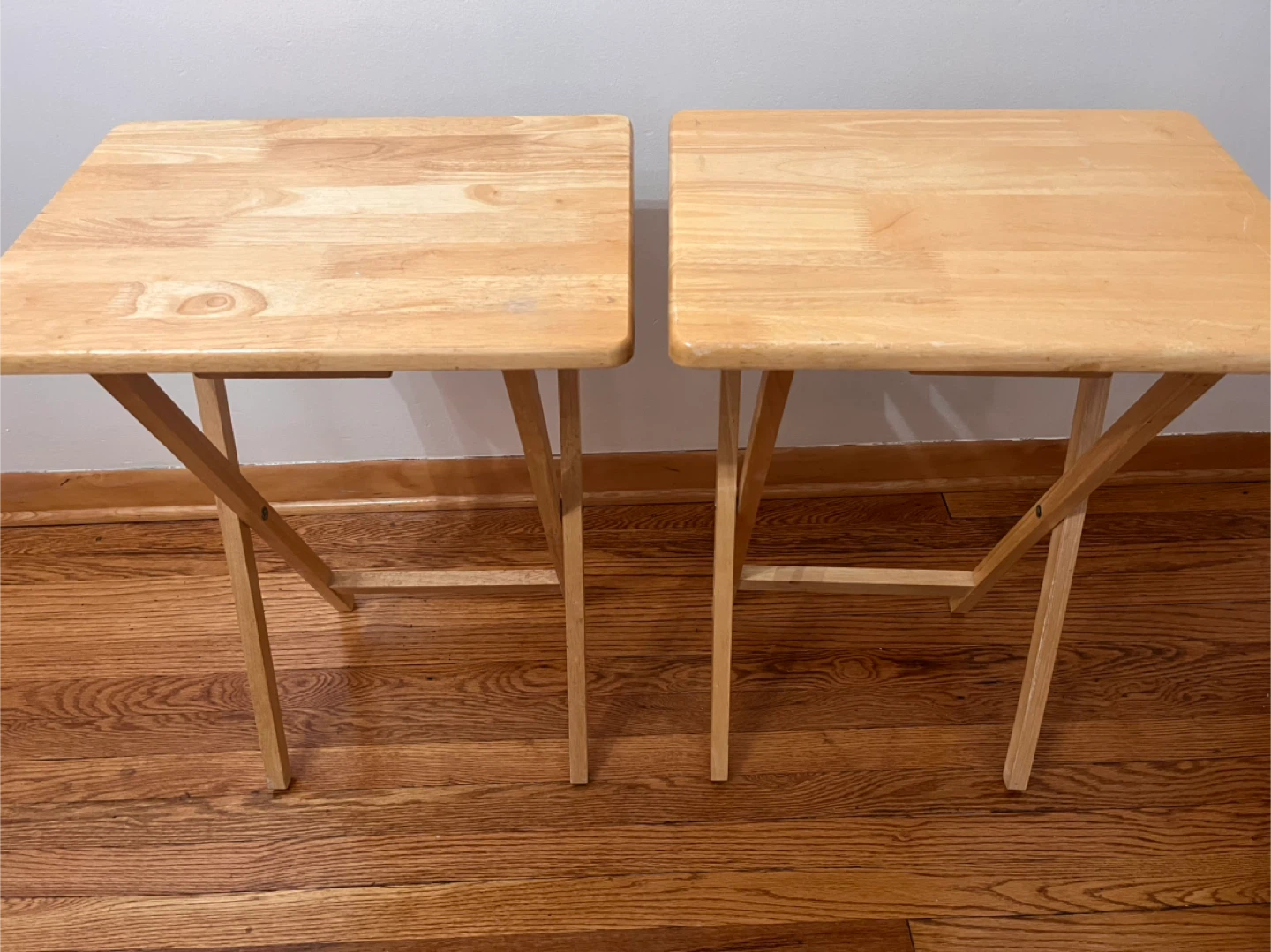 Set of 2 Folding TV Tray Tables - photo 2