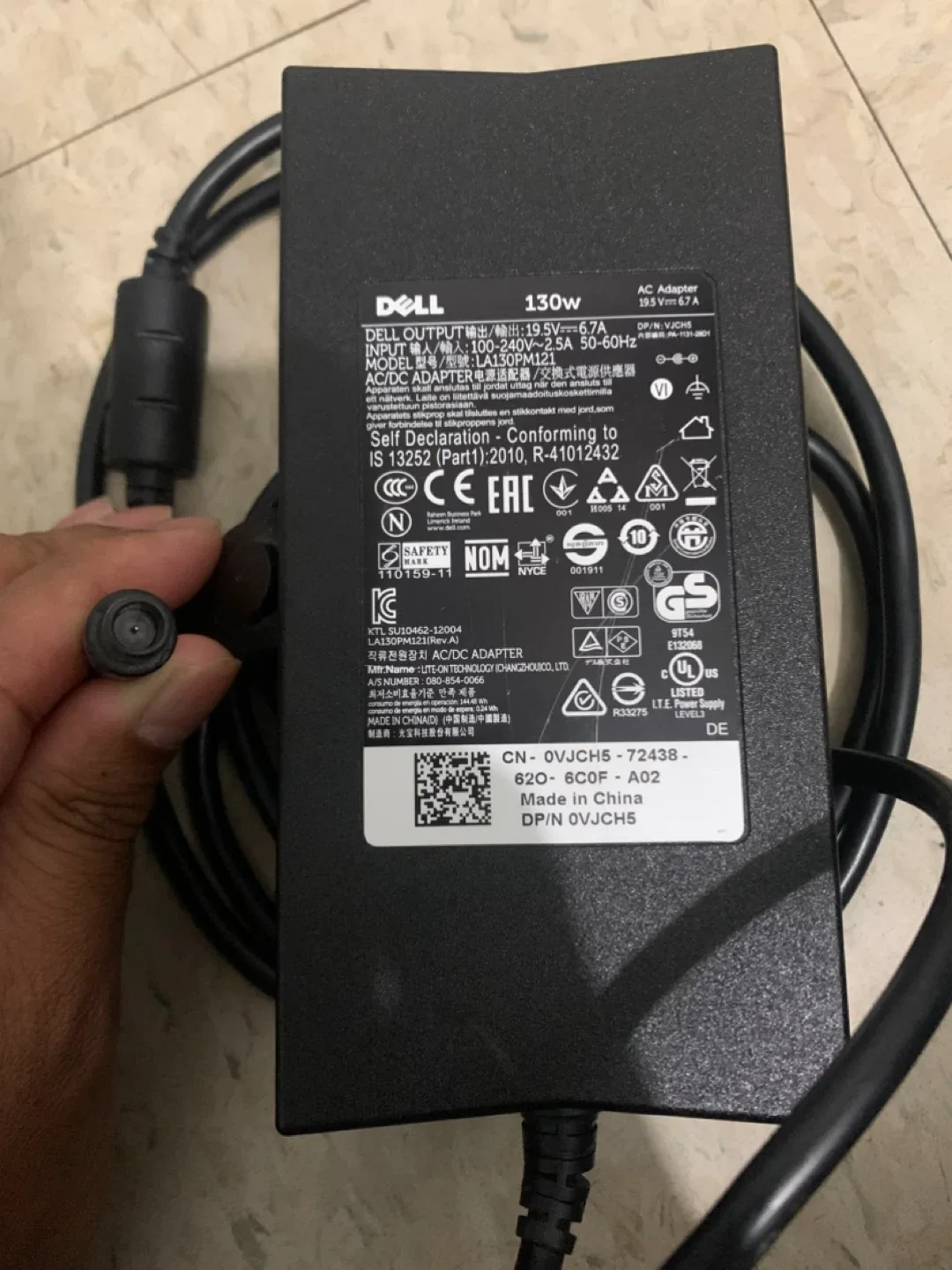 Dell 130W AC Adapter LA130PM121 thumbnail