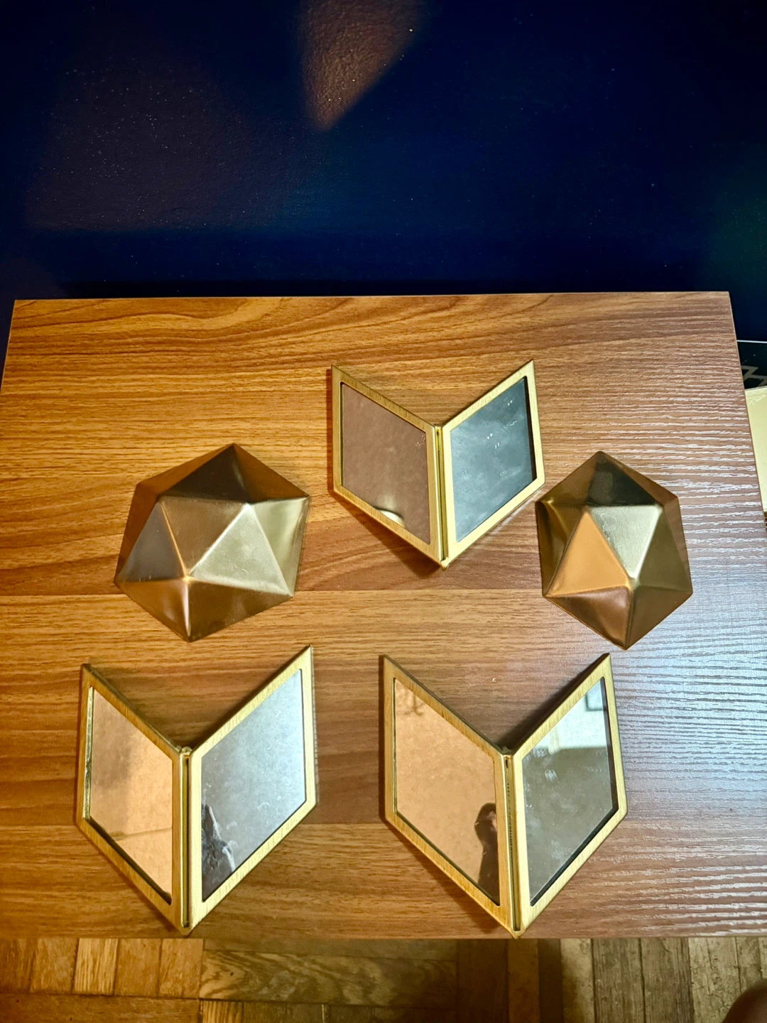 Set of 5 Geometric Mirrors/ Wall Decor