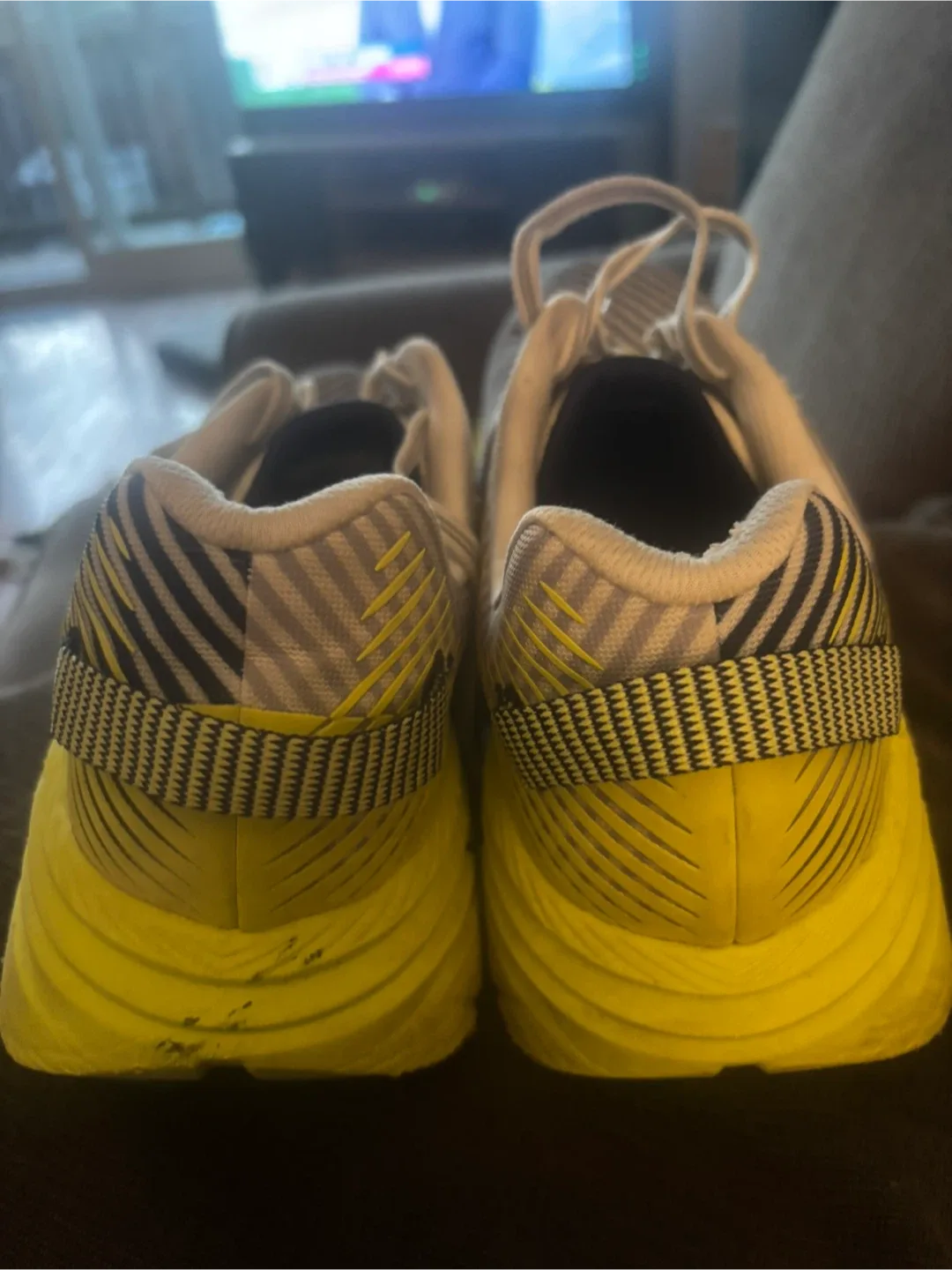 Hoka Rincon Grey/Yellow Running Shoes image indicator(4)