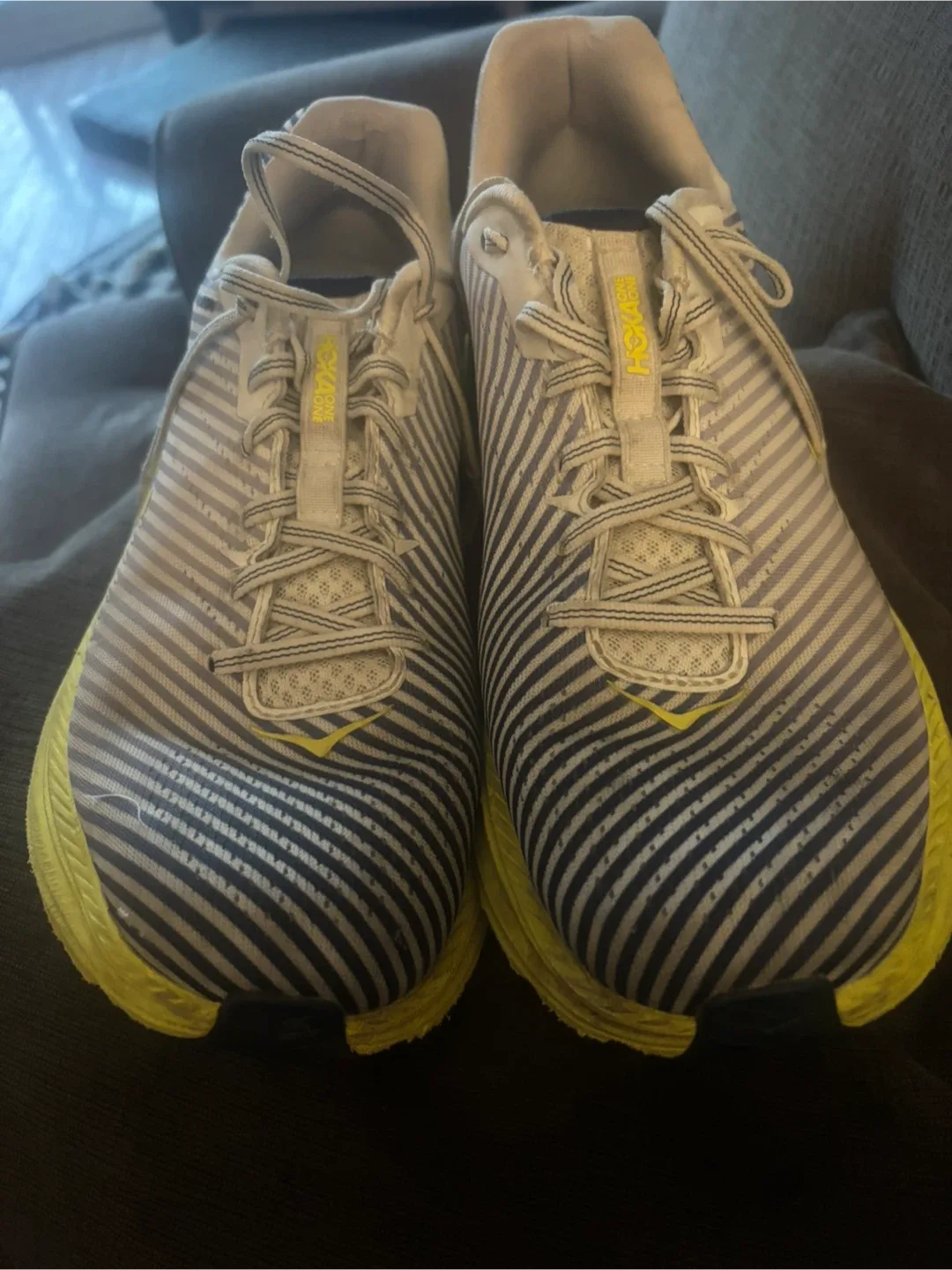 Hoka Rincon Grey/Yellow Running Shoes image indicator(2)