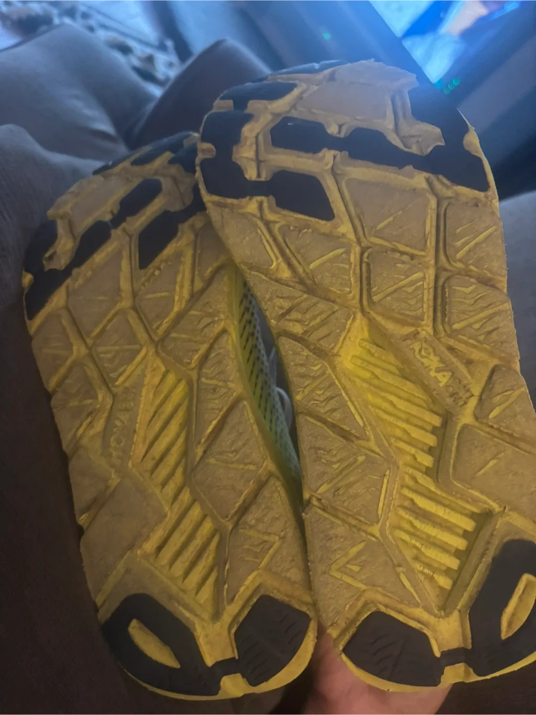 Hoka Rincon Grey/Yellow Running Shoes image indicator(7)