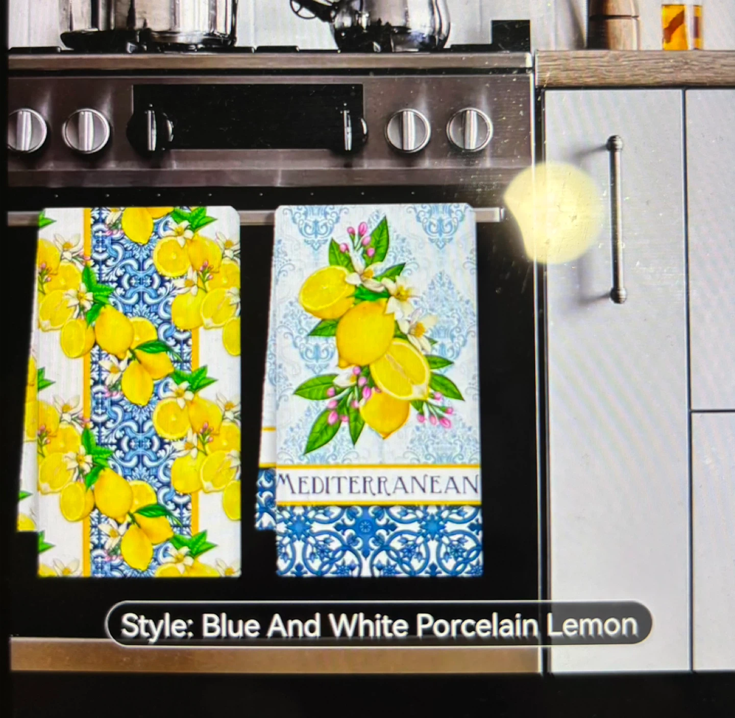 New Mediterranean Lemon Kitchen Towels
