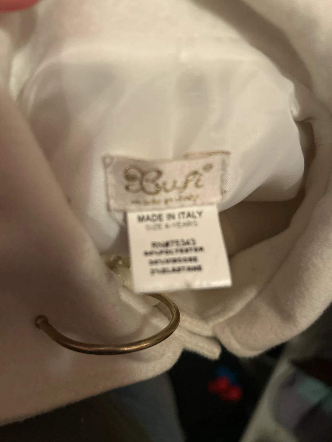 White Wool Blend Coat - Size 6 - photo 3