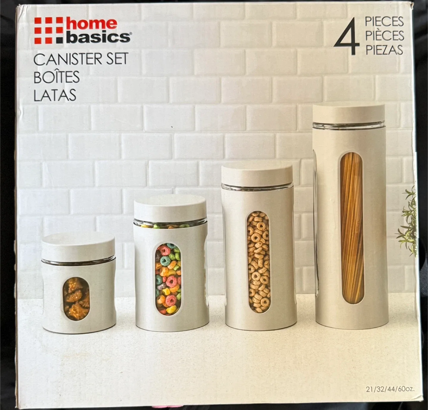 Home Basics 4-Piece Canister Set thumbnail