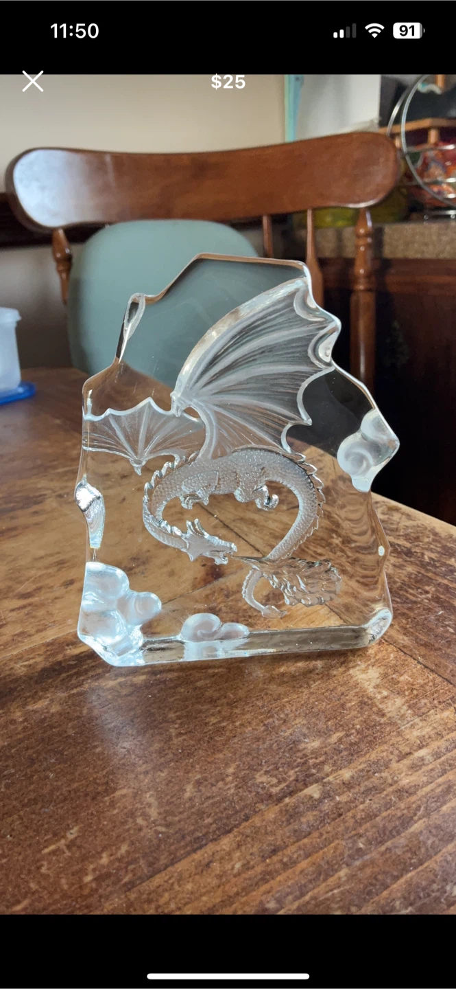 Crystal Dragon Sculpture