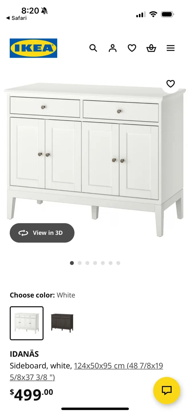 IKEA IDANÄS White Sideboard - Like New! image indicator(3)