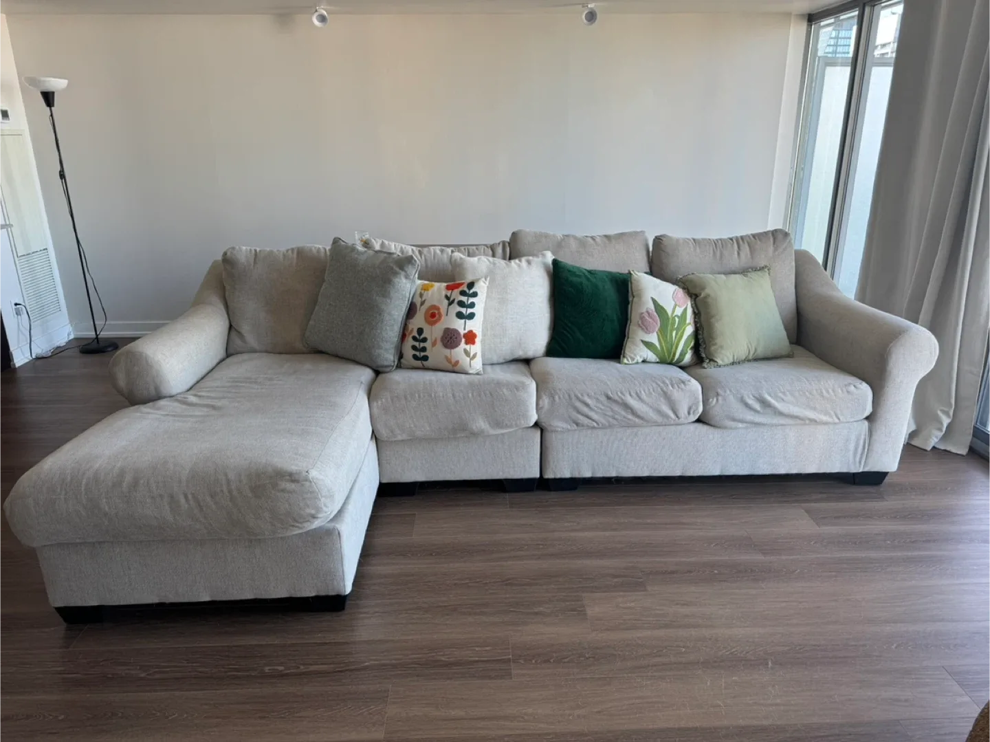 Ashley Carnaby Exclusive 3 Piece Sectional - Linen / Left Facing thumbnail