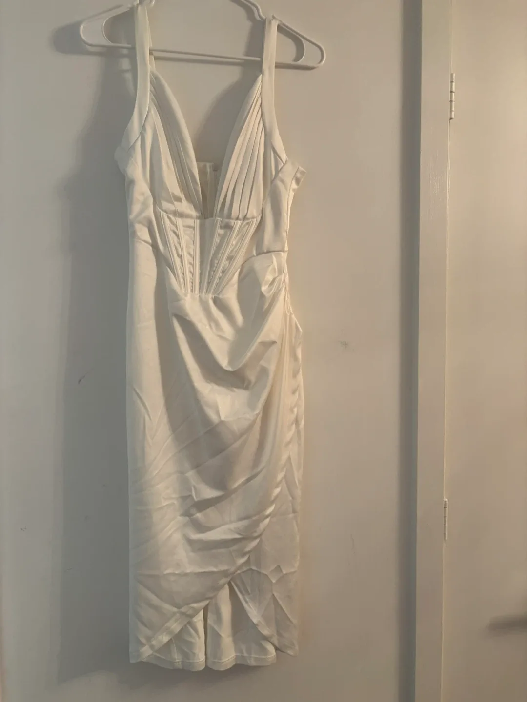 White Satin Corset Dress thumbnail