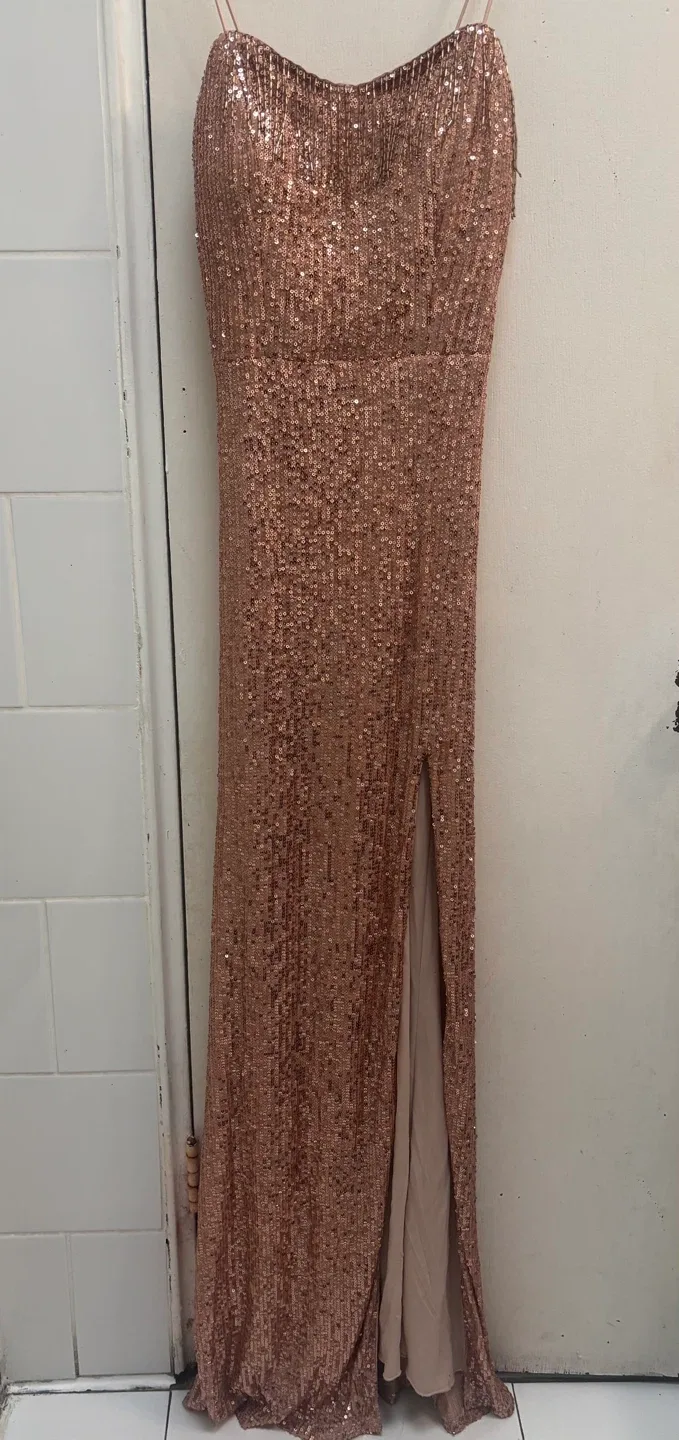 Sequin Rose Gold Formal Dress image indicator(2)