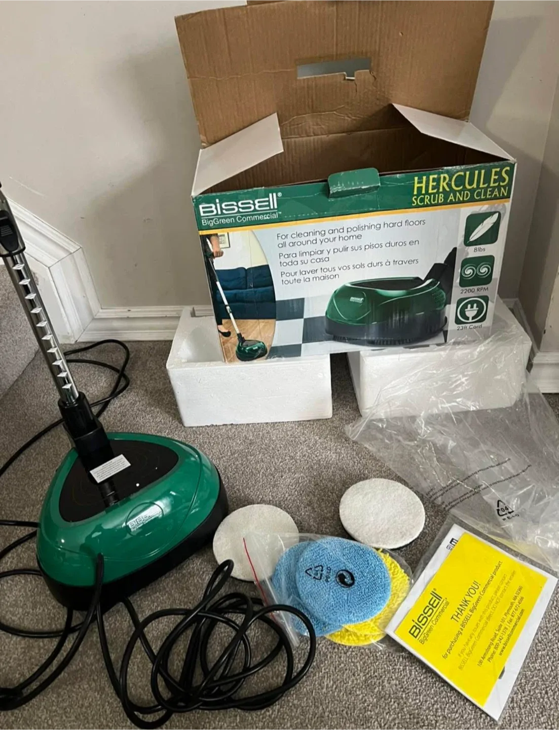 NEW BigGreen Commercial Scrub & Clean Floor Polisher image indicator(2)