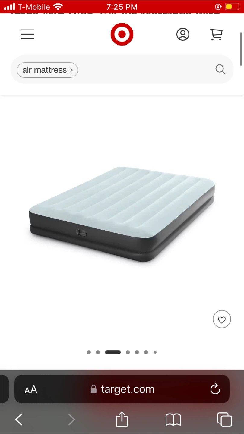 Intex Queen Mid-Rise Airbed w/ Pump - 12in Height