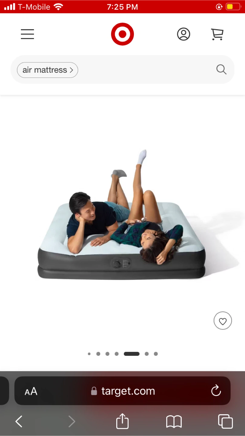 Intex Queen Mid-Rise Airbed w/ Pump - 12in Height - photo 2