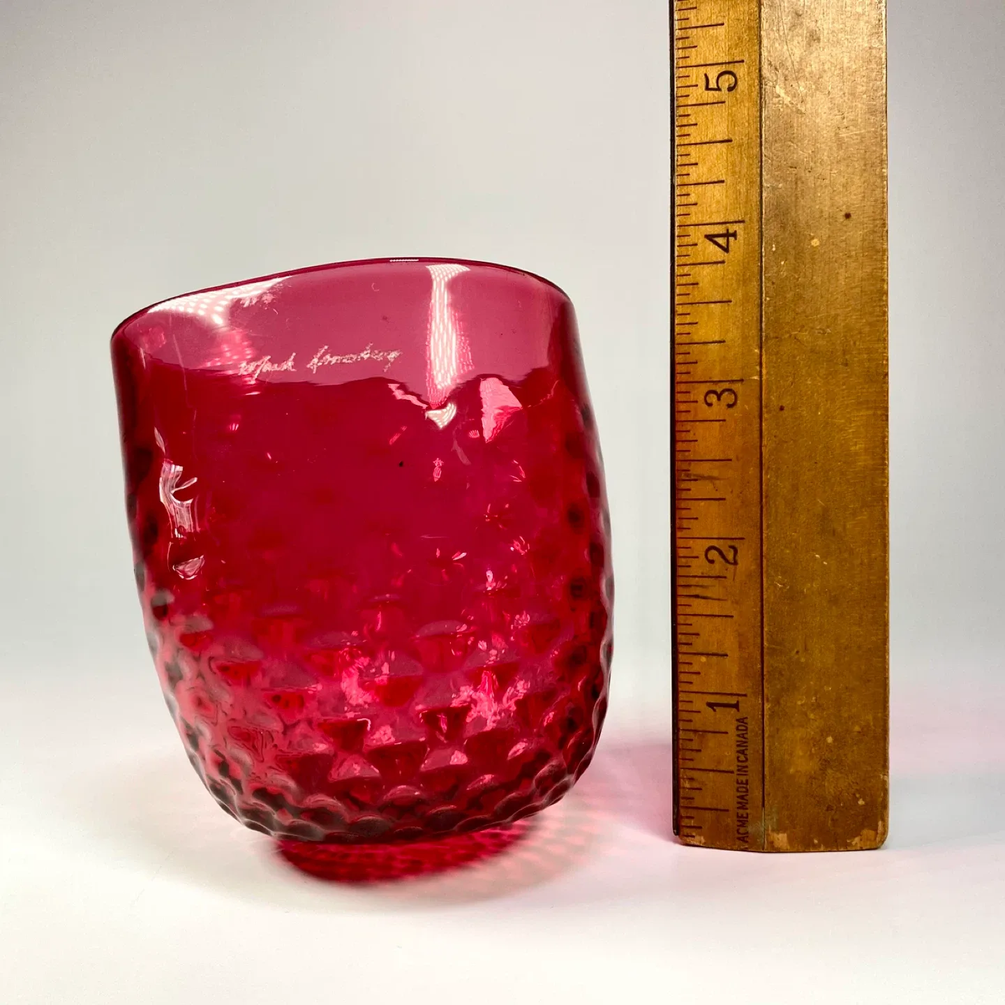 Vintage Blown Art Glass Cup image indicator(6)
