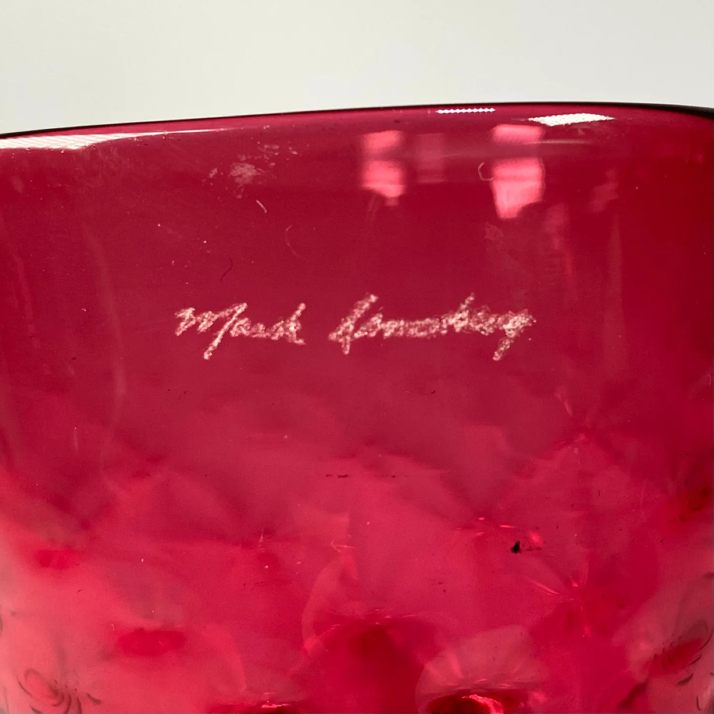 Vintage Blown Art Glass Cup image indicator(2)