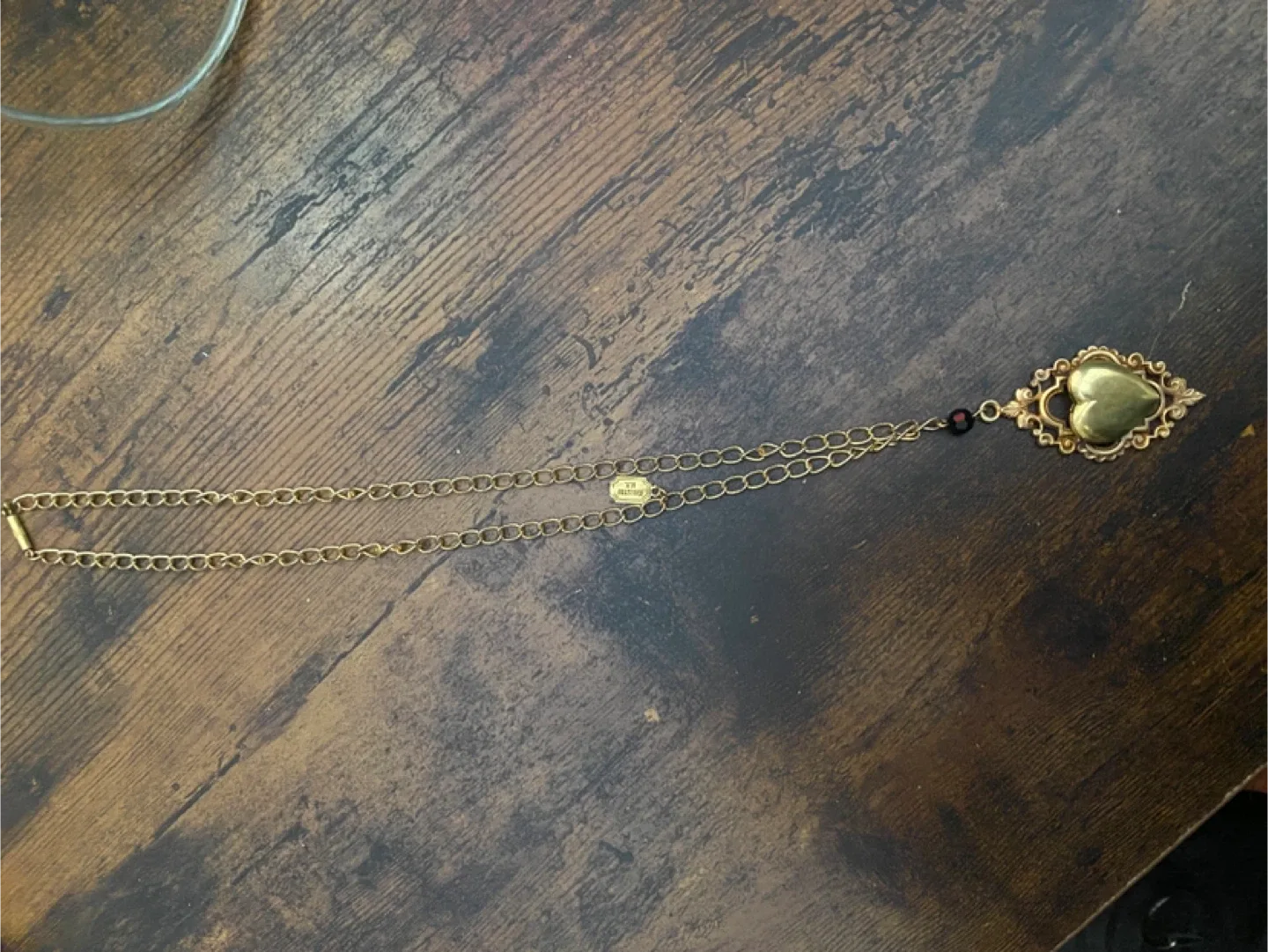 Pididdily links Gold Heart Locket Necklace image indicator(5)