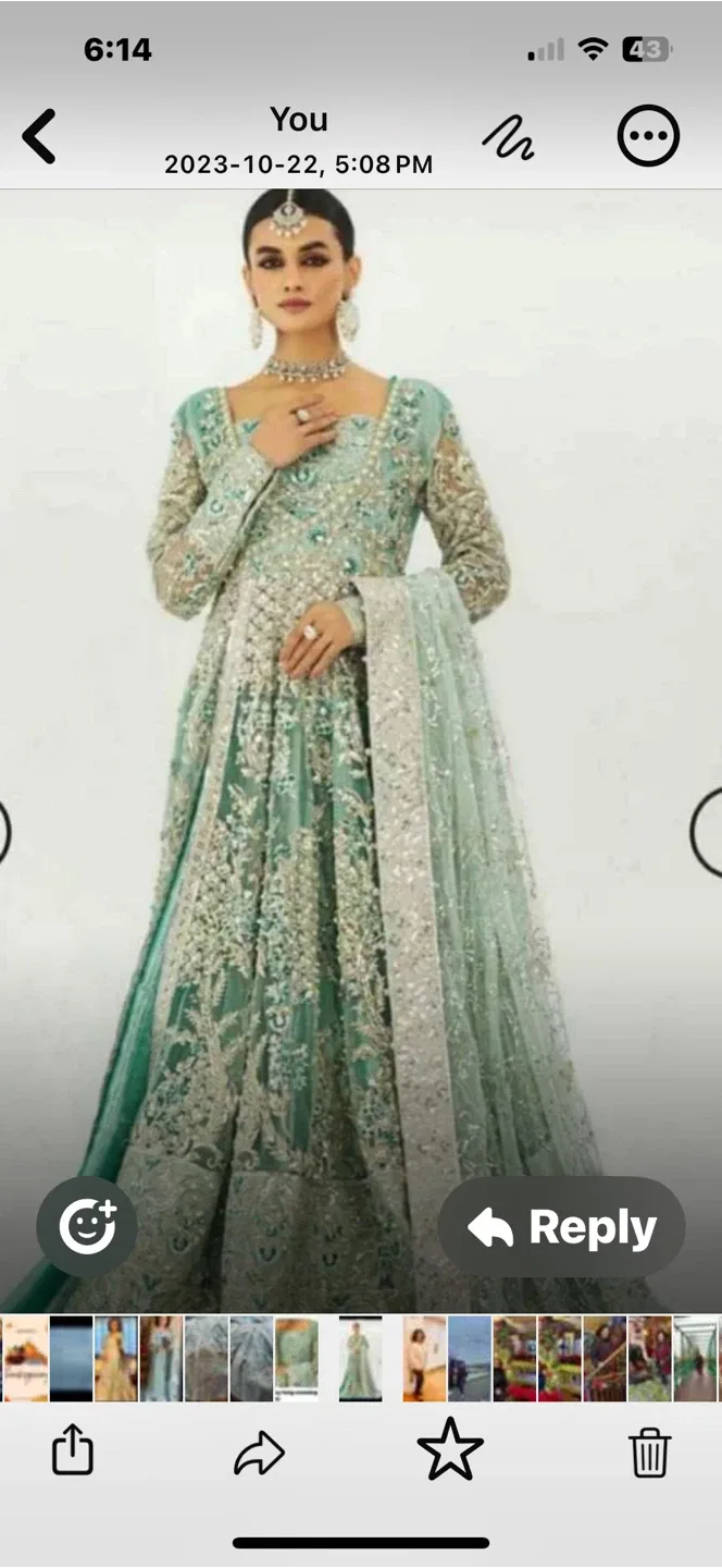 Dress full length in mint green image indicator(2)