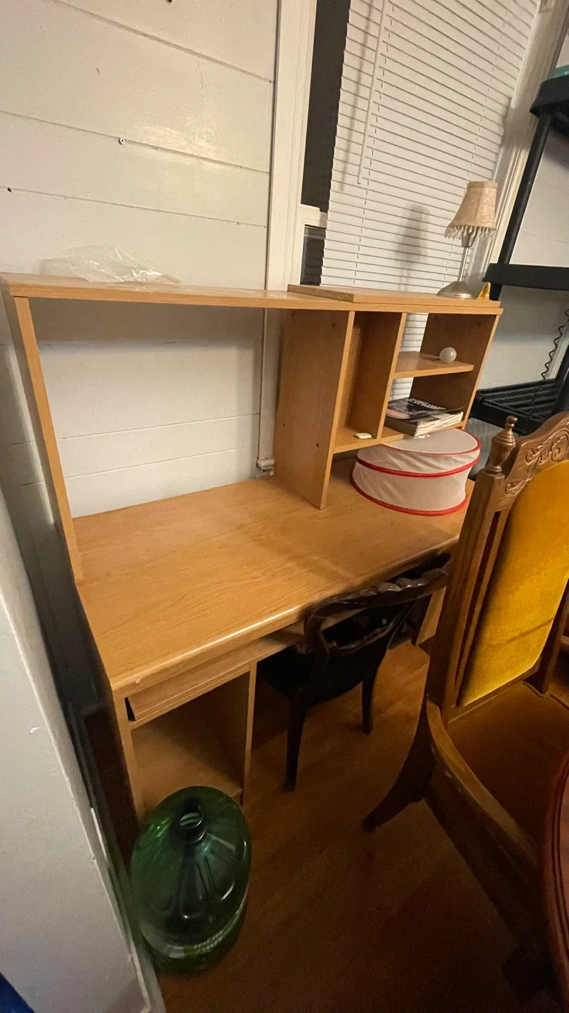 Wooden Desk with Hutch/ computer table thumbnail