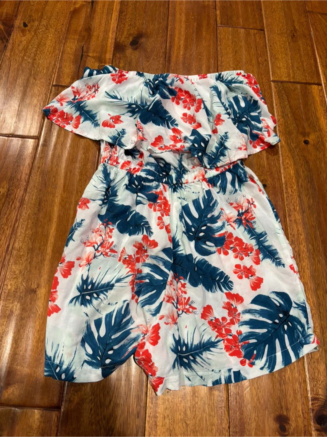 La Vie en Rose Aqua Floral Romper - Size S thumbnail