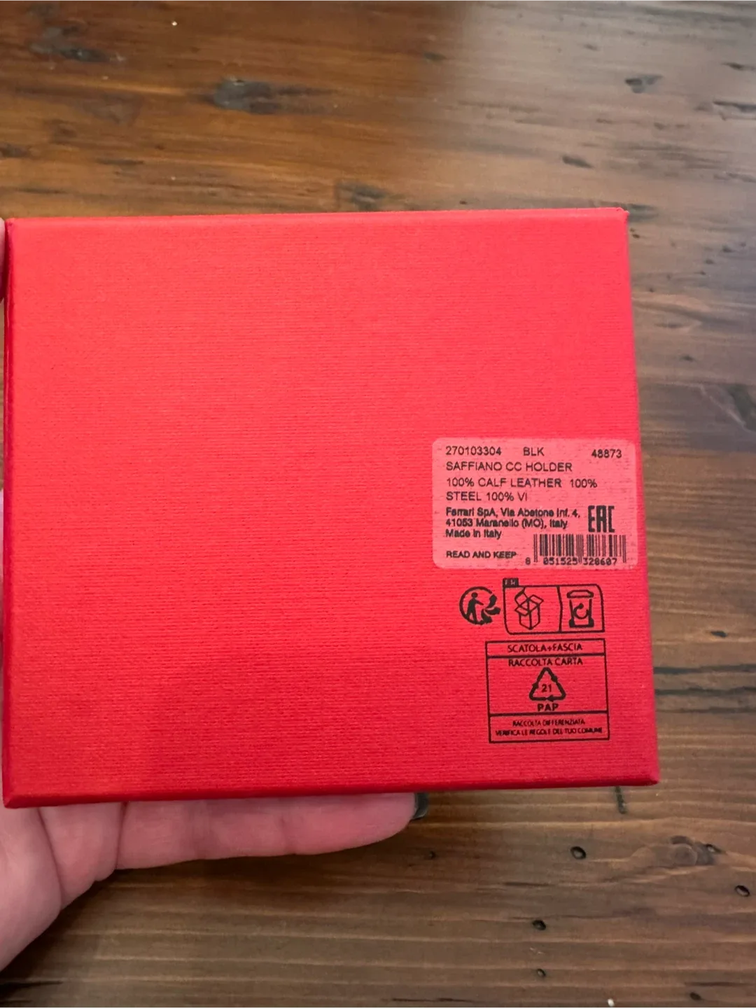 Authentic Ferrari Card Holder Wallet - Black Leather image indicator(7)