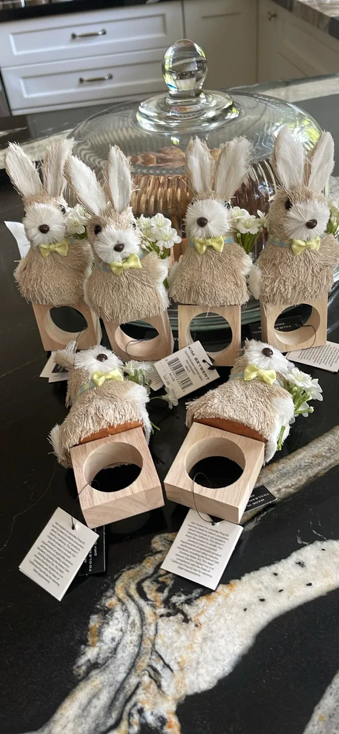 Kim Seybert Easter Bunny Napkin Rings (Set of 6) thumbnail