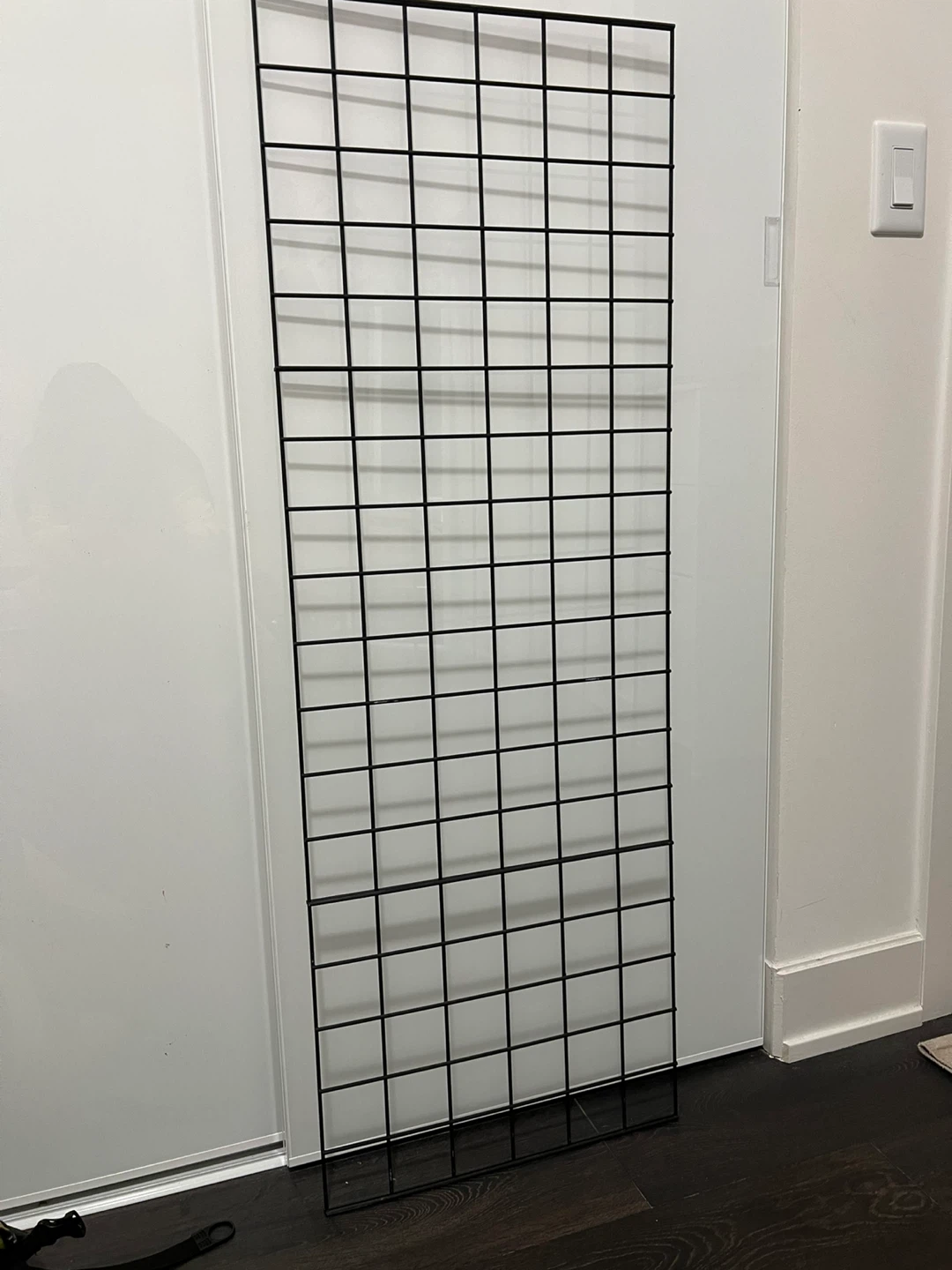 Black Metal Grid Panel Wall Decor